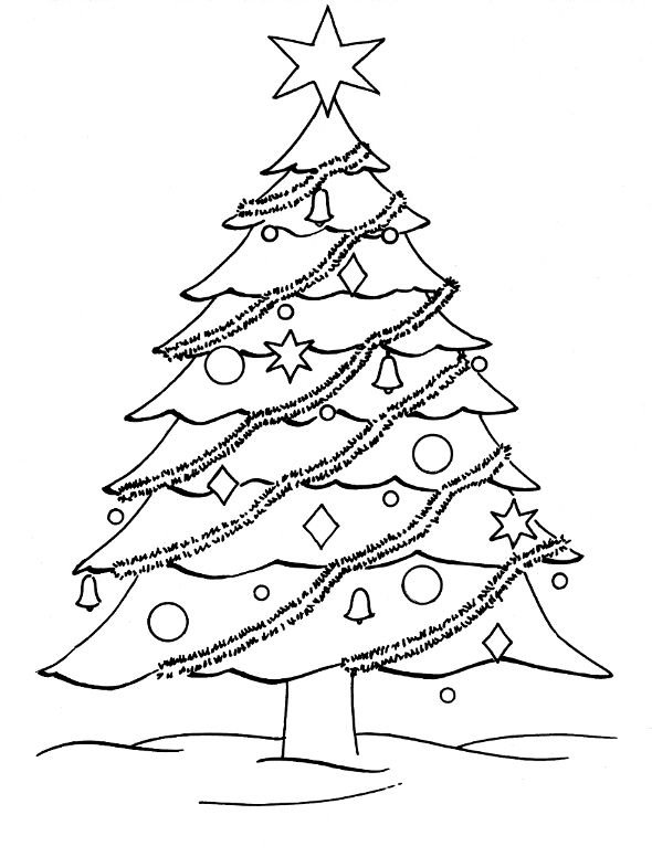 Xmas Tree Drawing Picture