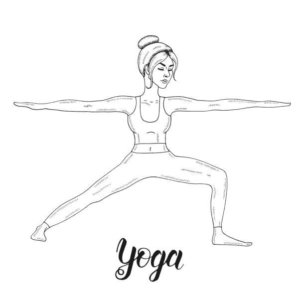 International yoga day drawing  Drawing a meditating pose with  measurements  YouTube