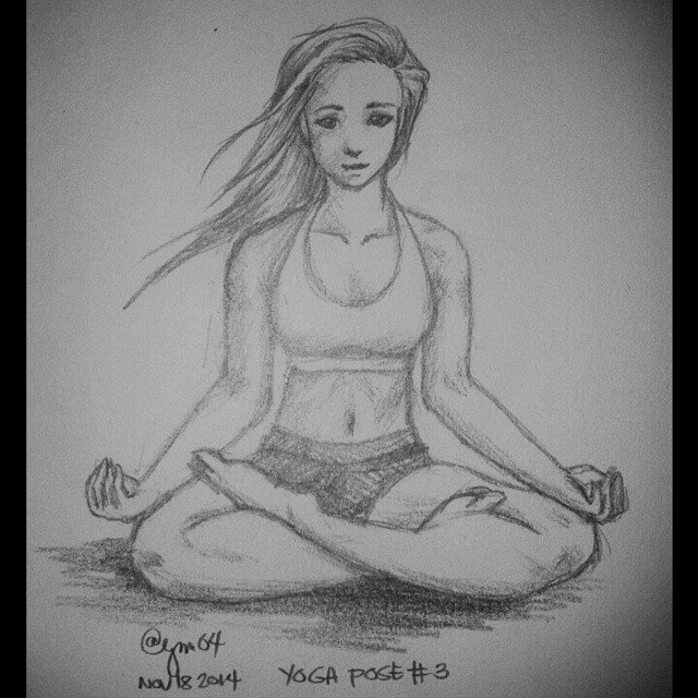 yoga aasan easy drawing | Schetsen-saigonsouth.com.vn