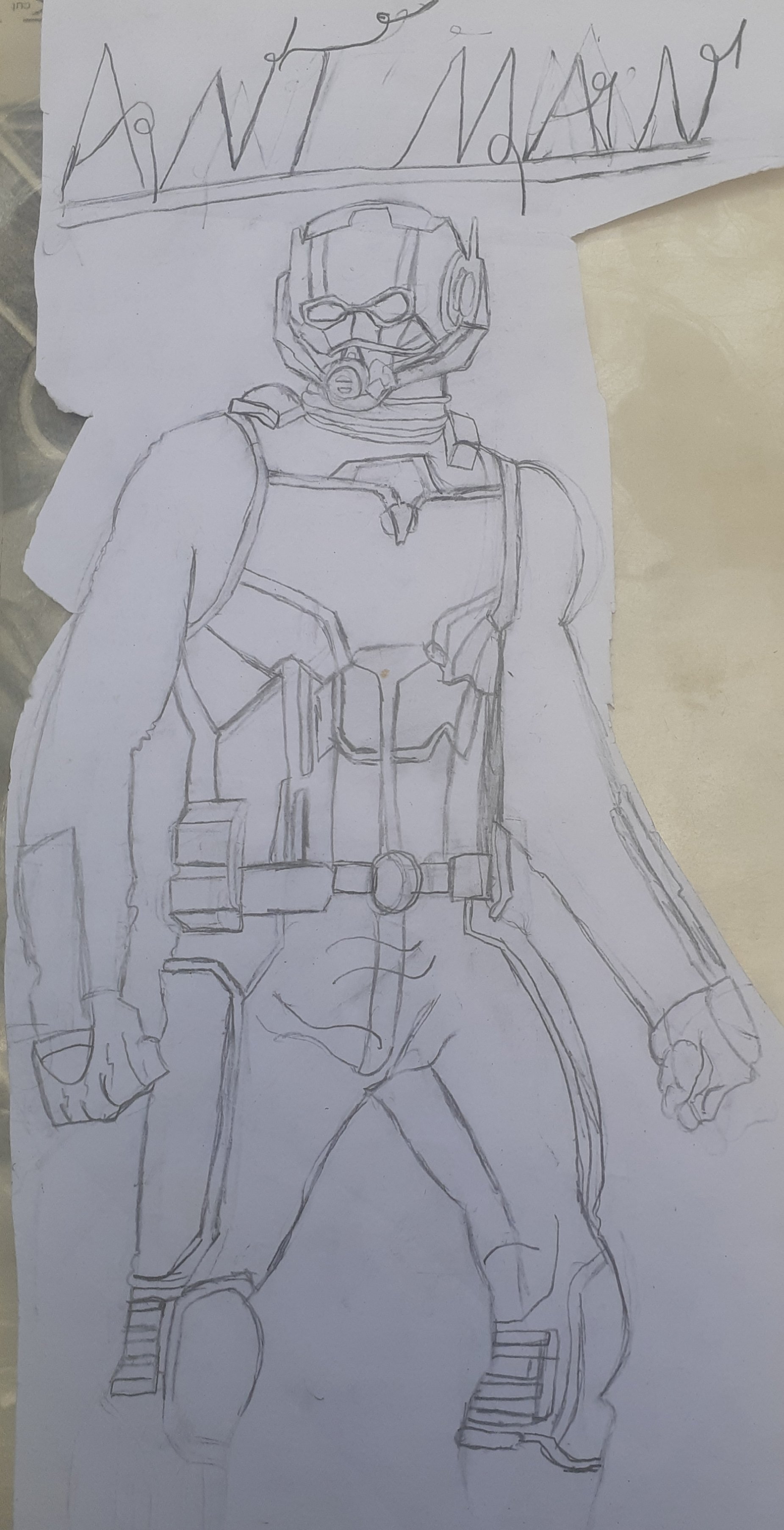 Ant-Man Outline Drawing