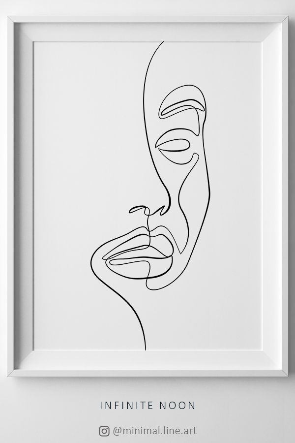 Abstract Face Drawing Sketch