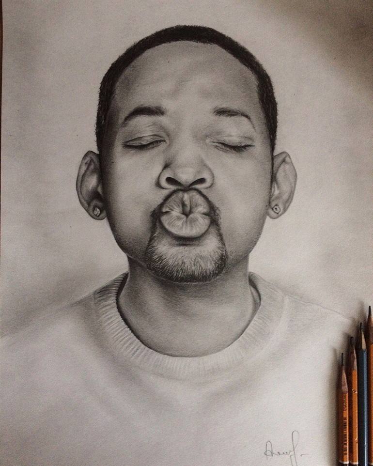 Actor Will Smith Drawing Picture