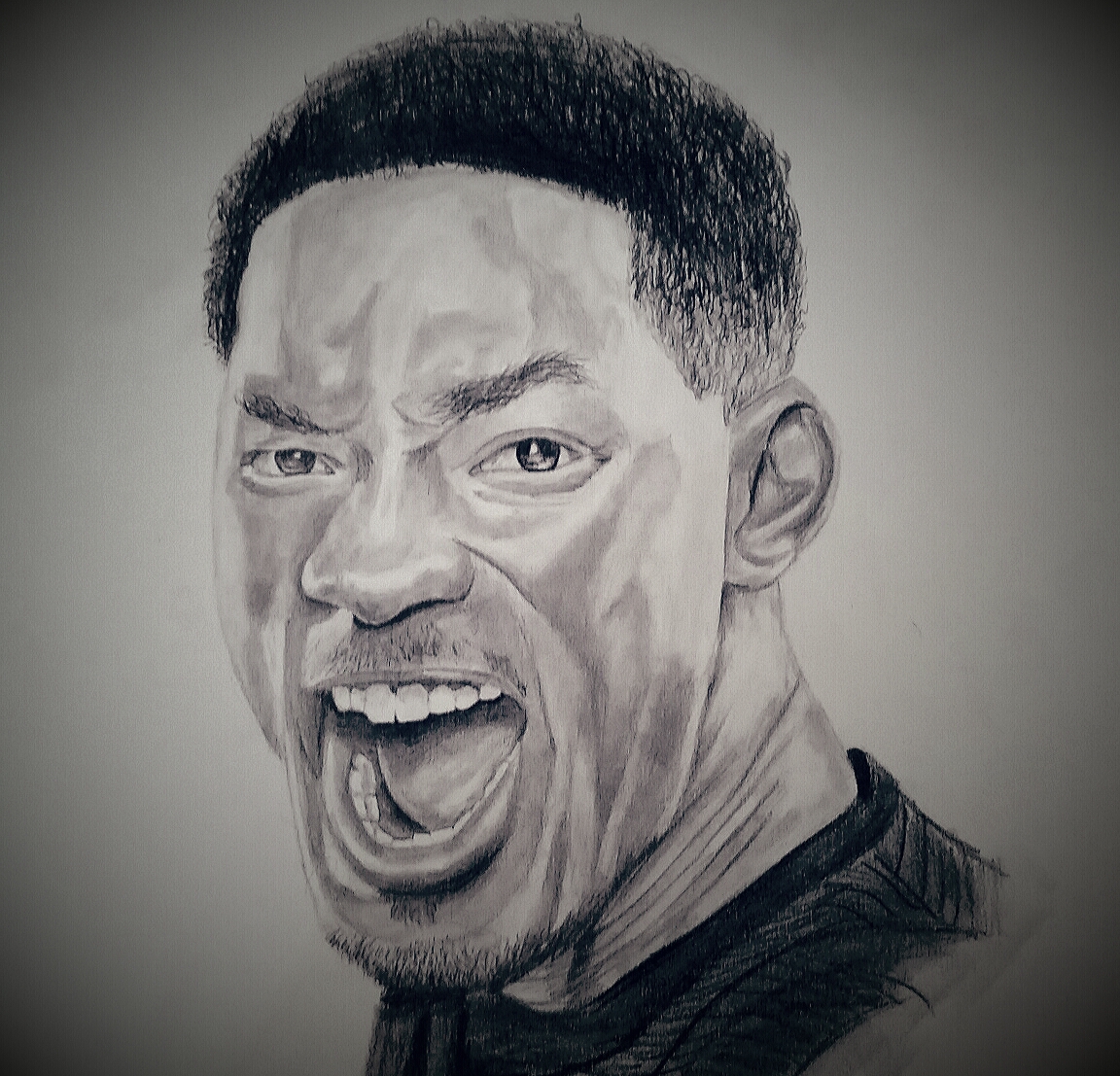 Actor Will Smith Drawing Realistic