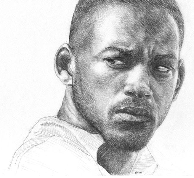 Actor Will Smith Drawing Sketch