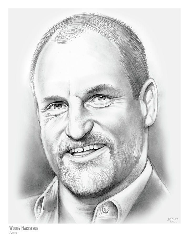 Actor Woody Harrelson Drawing Image