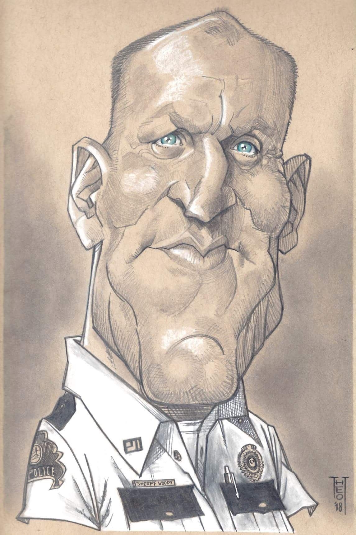 Actor Woody Harrelson Drawing Realistic