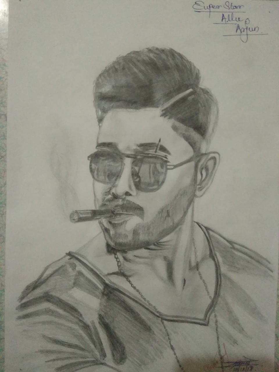 Allu Arjun Drawing Amazing