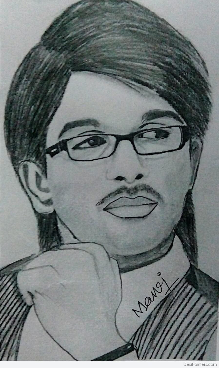 Allu Arjun Drawing Best