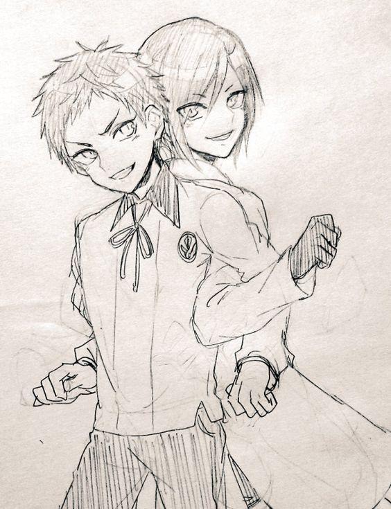 Anime Couple Drawing Beautiful Image
