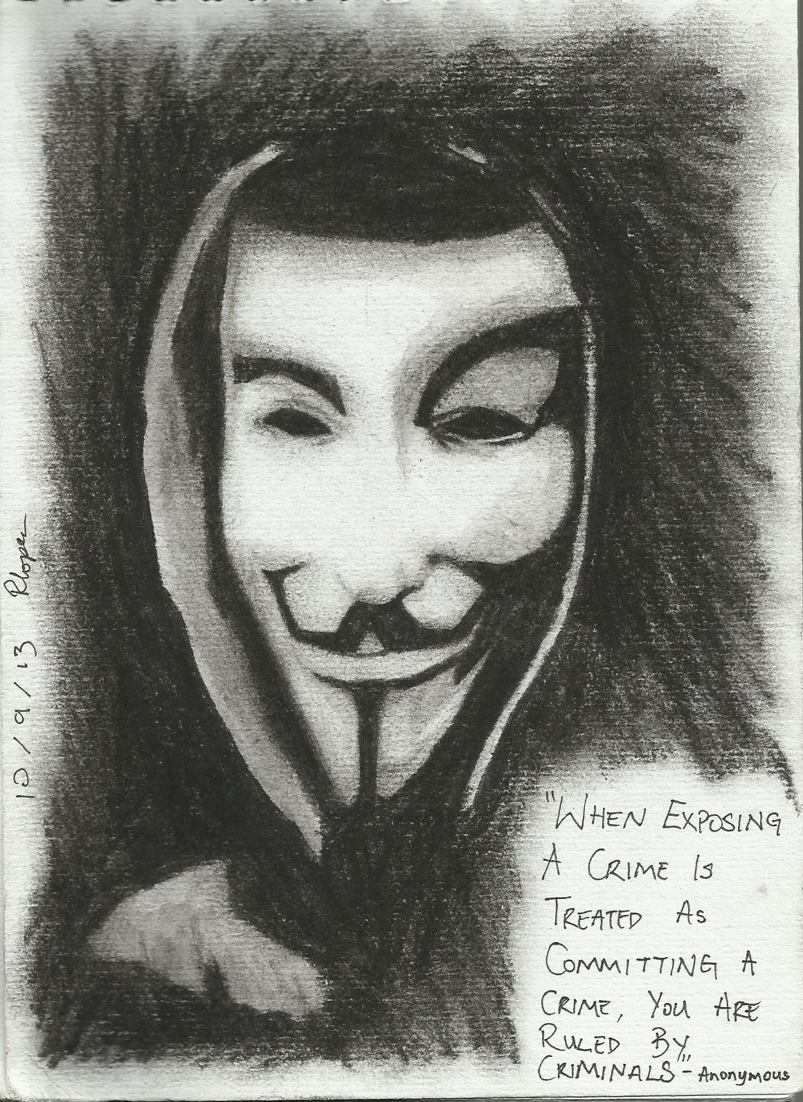 Anonymous Drawing Beautiful Image