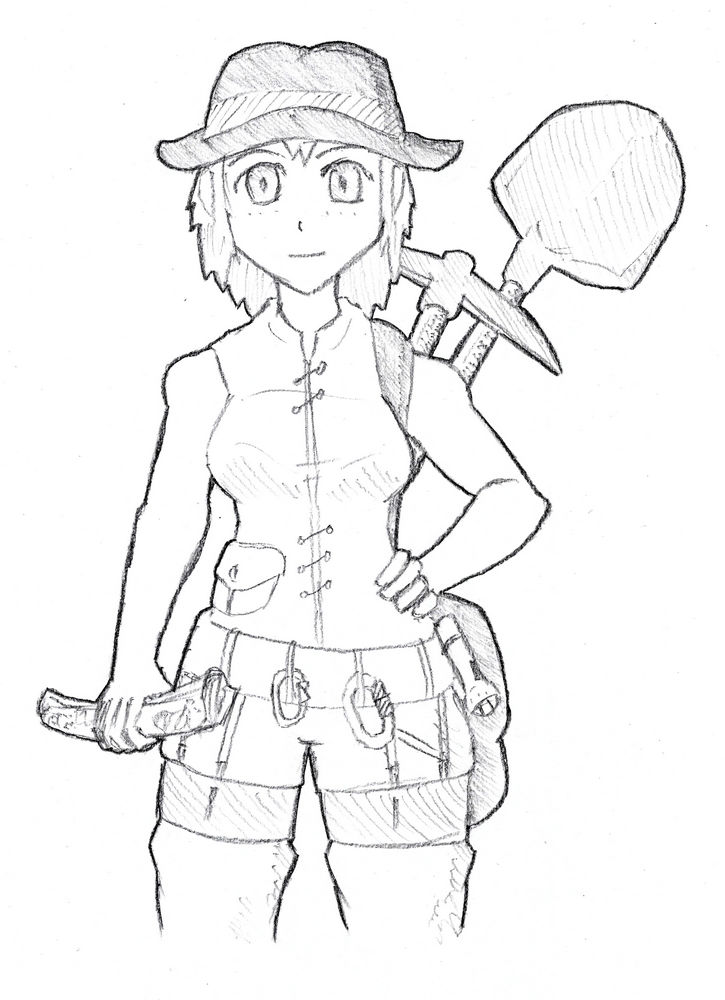 Archaeologist Drawing