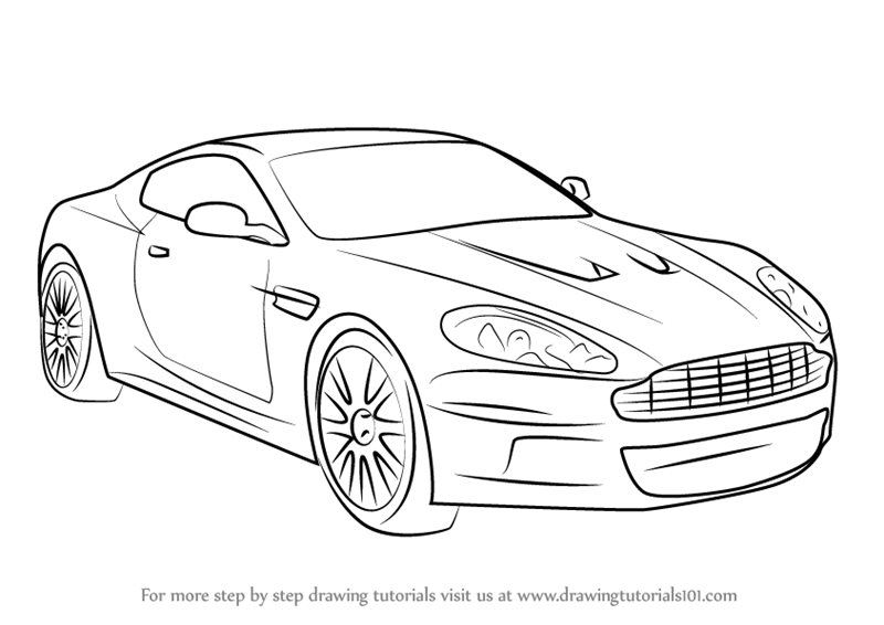 Aston Martin Art Drawing