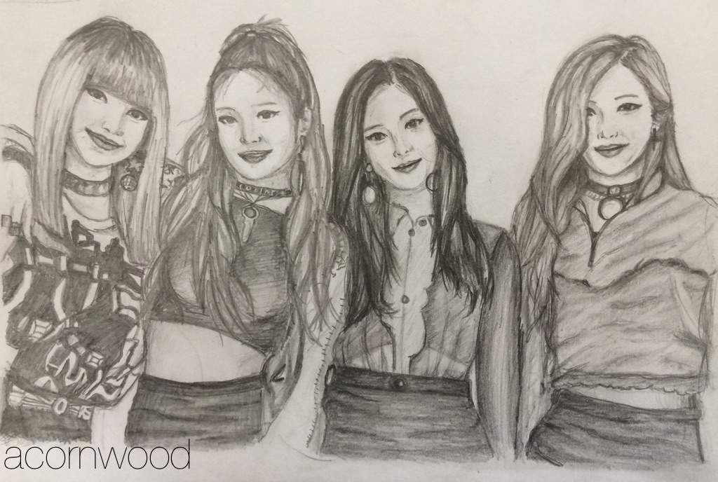 Blackpink Members Pencil Sketch ~ Pin By Young Jay's On Blackpink Art ...