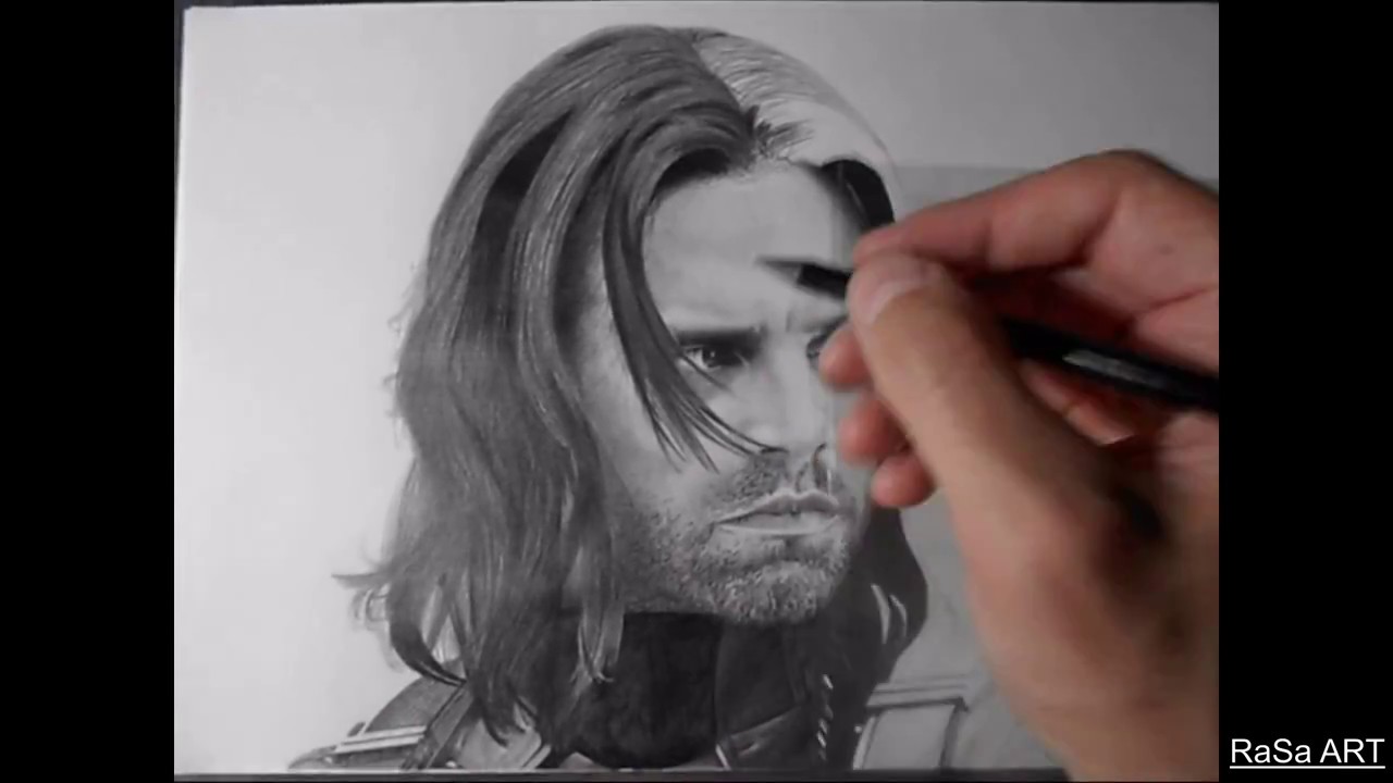 Bucky Barnes Drawing Realistic