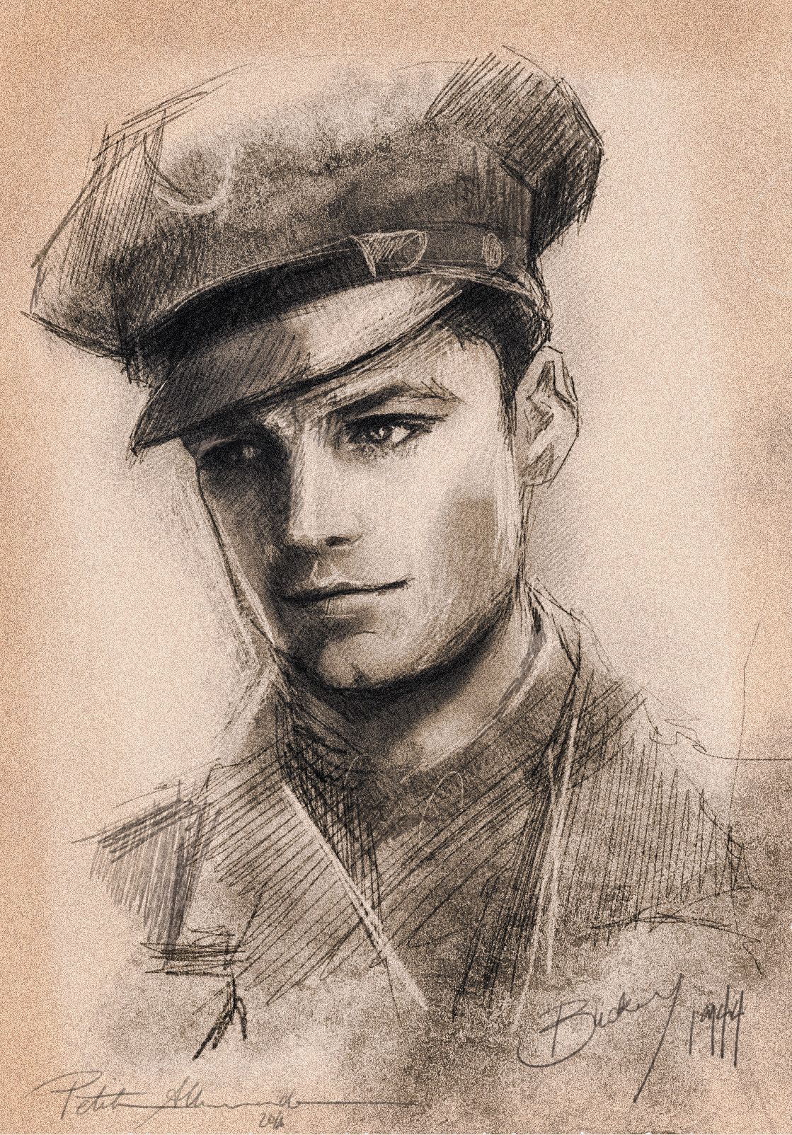 Bucky Barnes Drawing Sketch