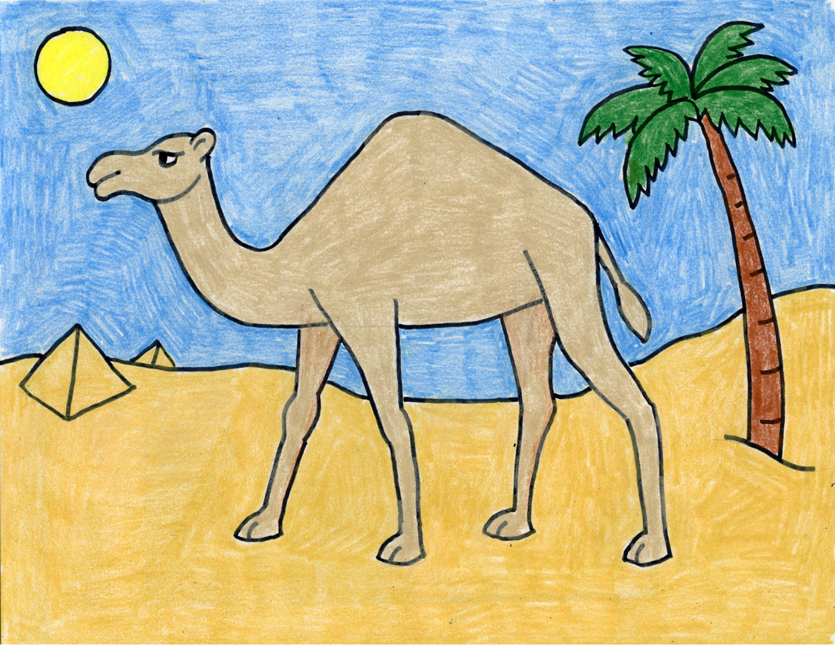 Camel Drawing Sketch