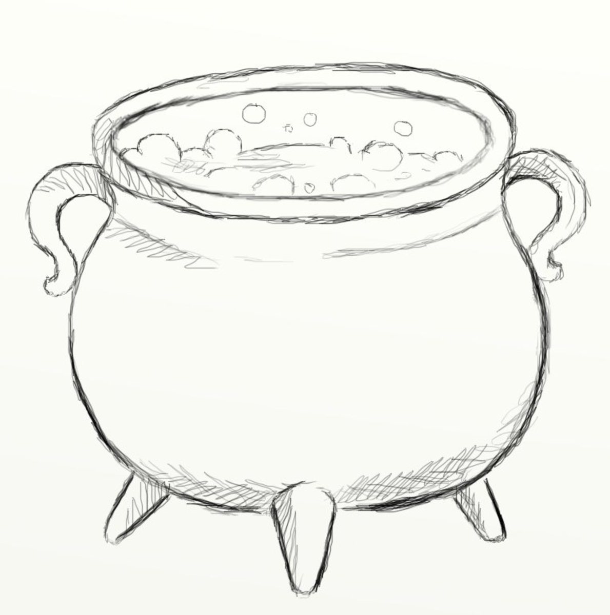 Cauldron Drawing Realistic