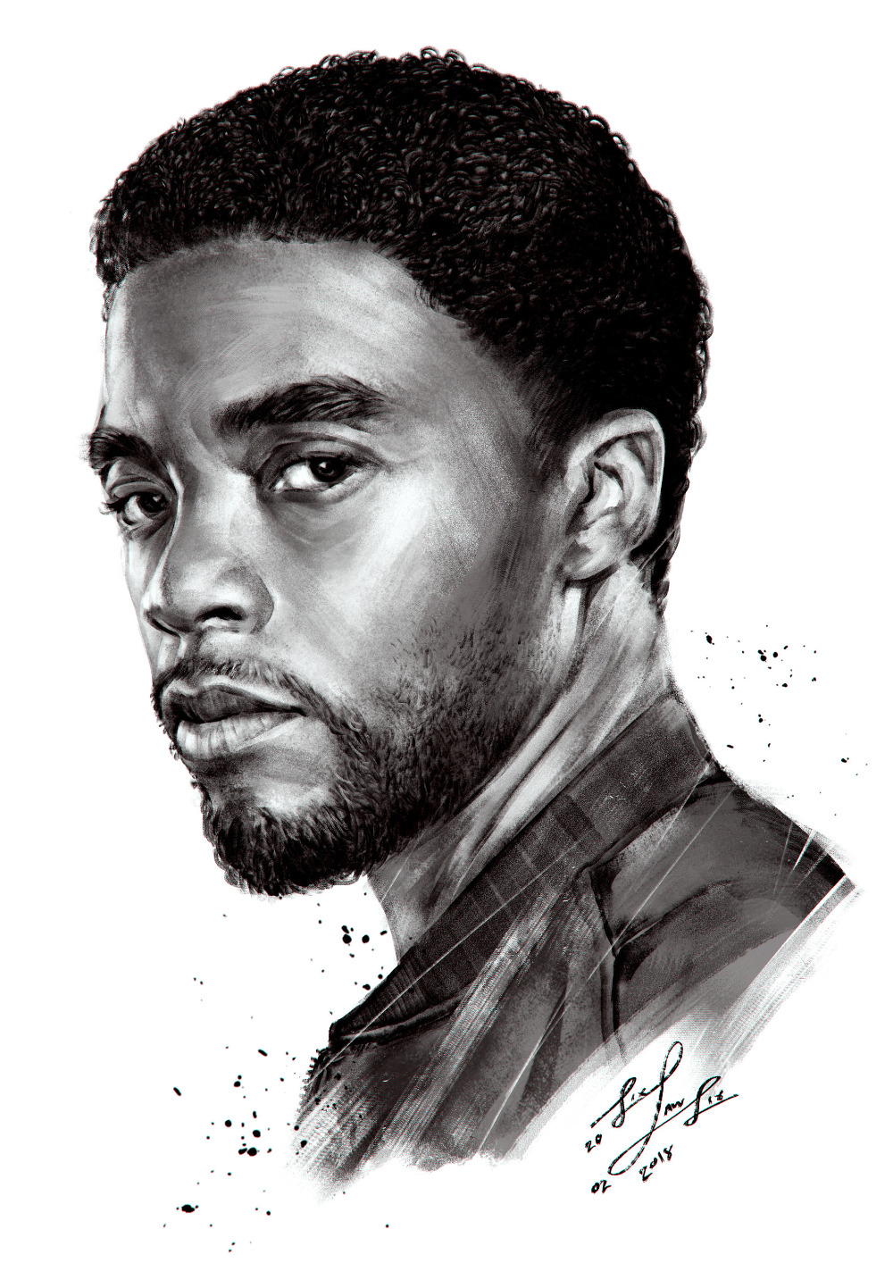 Chadwick Boseman Drawing Best