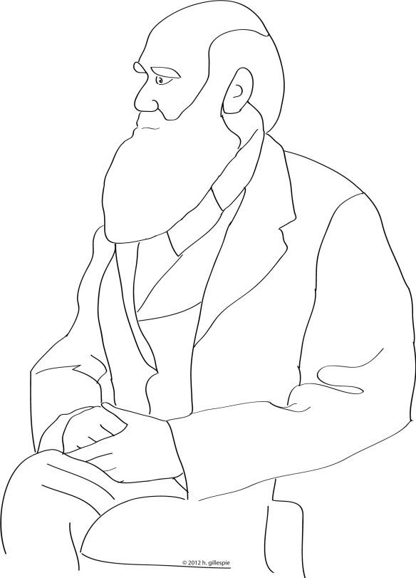 Charles Darwin Drawing Beautiful Image