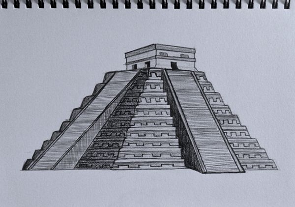 Chichen Itza Drawing Best