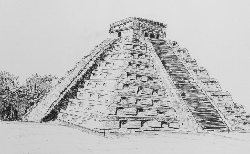 Chichen Itza Drawing Image