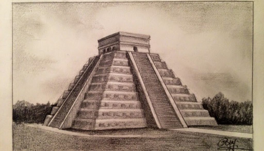 Chichen Itza Drawing Picture