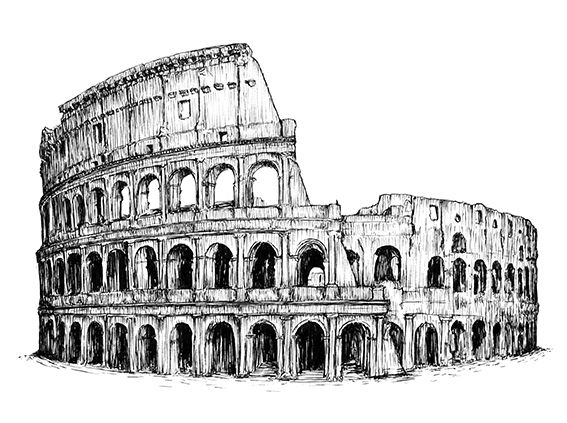 Colosseum Drawing Art