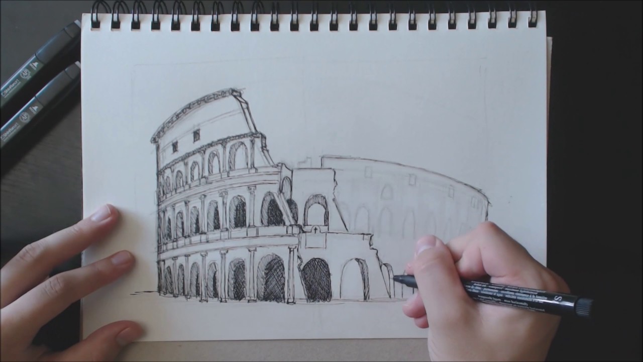 Colosseum Drawing Realistic