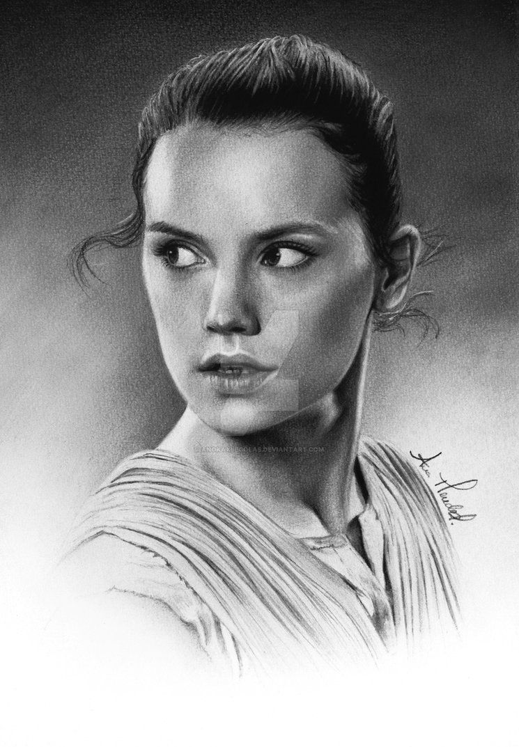Daisy Ridley Drawing Realistic