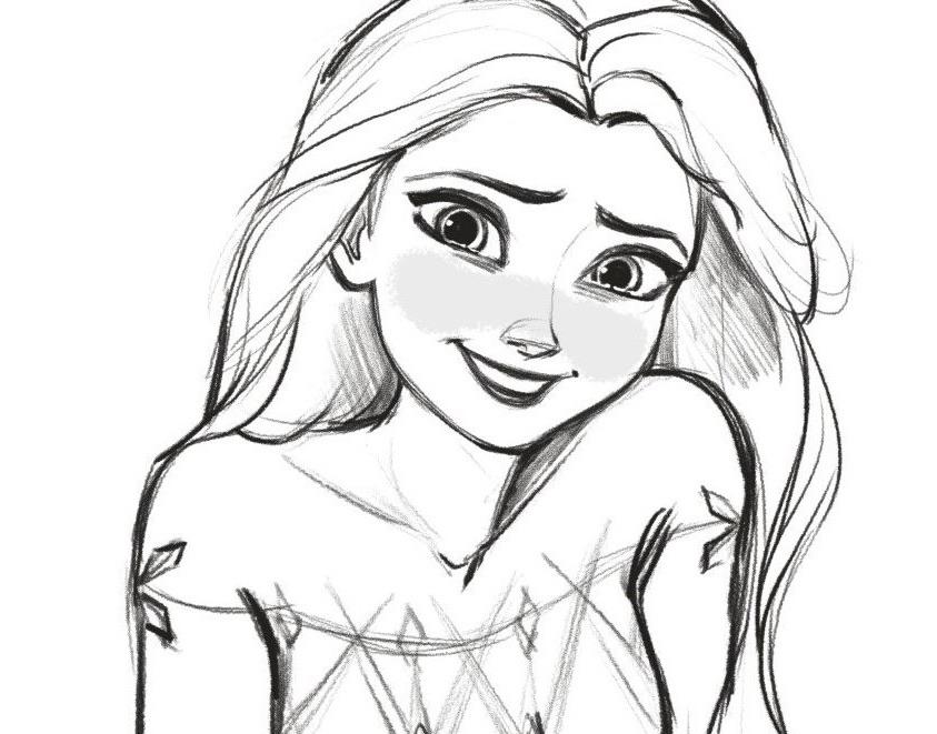 Learn How to Draw Elsa from Frozen Fever (Frozen Fever) Step by Step :  Drawing Tutorials