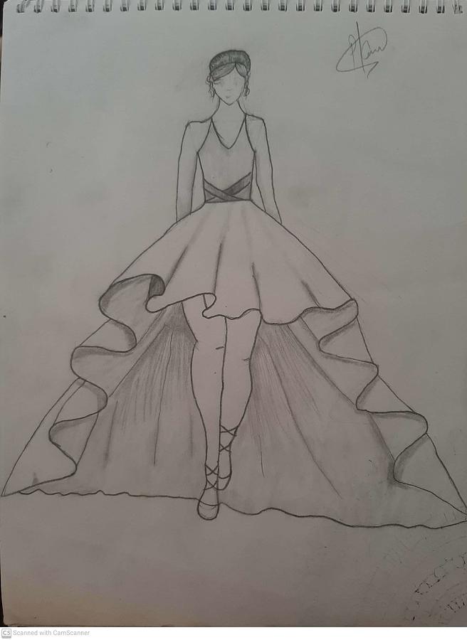 Dress Drawing High-Quality