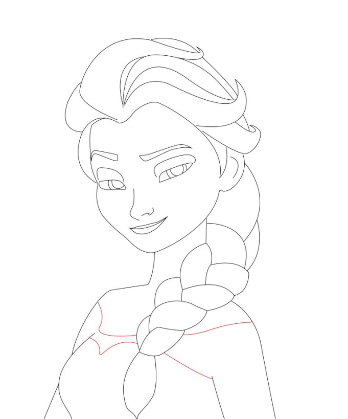 Elsa Drawing Beautiful Image