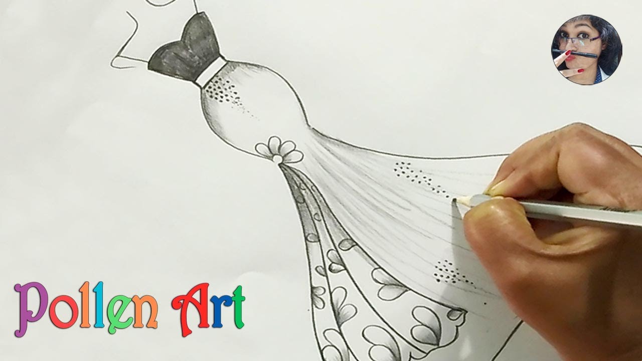 Simple Dresses drawings step by step / Fashion illustration drawing / Fashion  design Illustration - YouTube