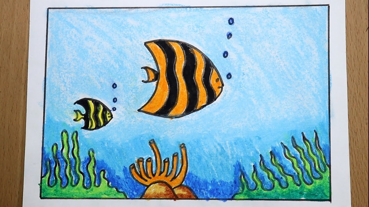 How to Draw Fish Aquarium Step by Step || Fish Bowl Drawing || Fish Tank  Drawing || Fish Drawing.. - YouTube