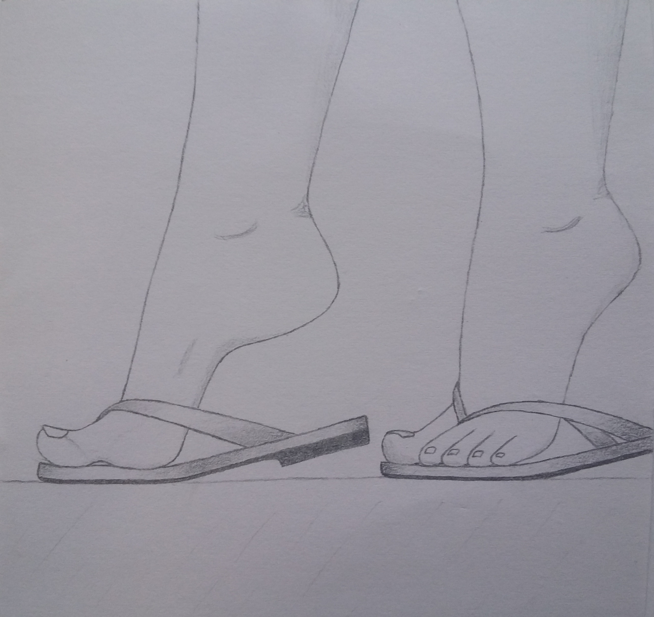 Flip-Flops Drawing Picture