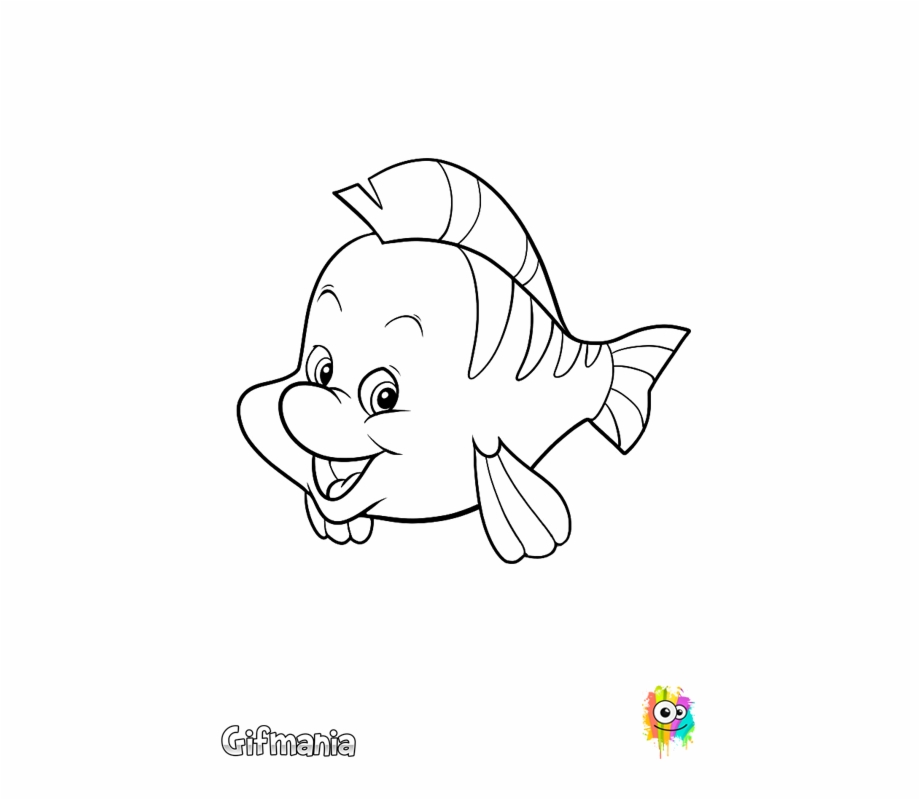 Flounder Fish Drawing Sketch