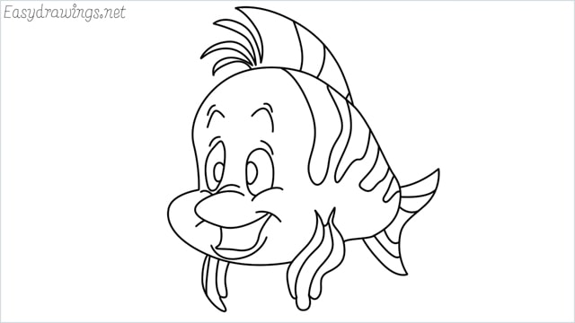 Flounder Fish Drawing