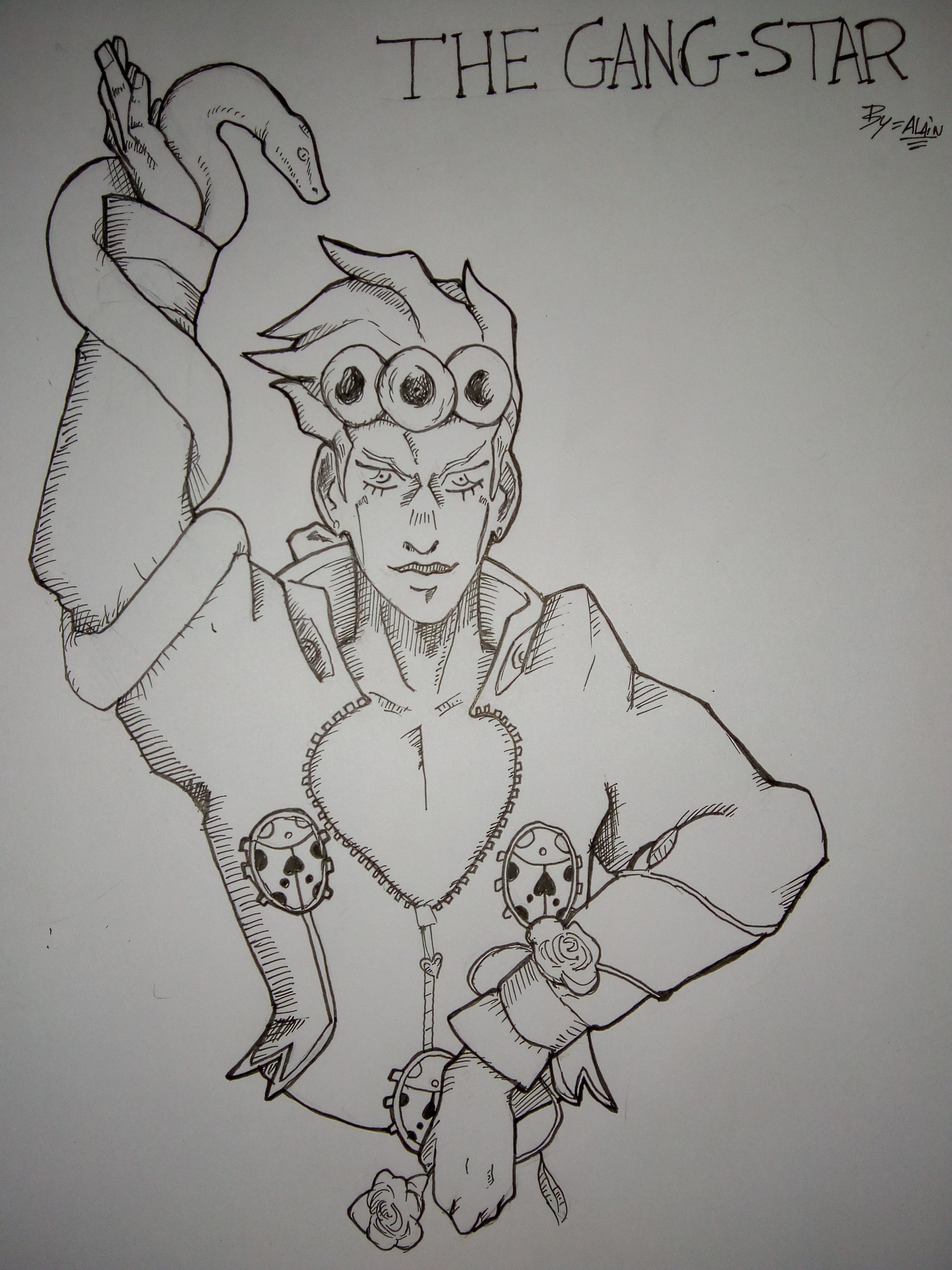 Giorno Giovanna JoJos Bizarre Adventure Drawing Picture