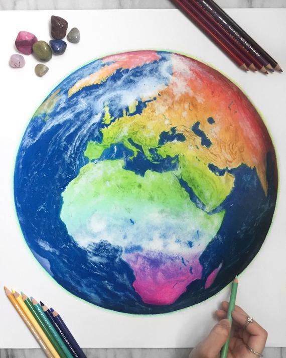 Globe Drawing Picture