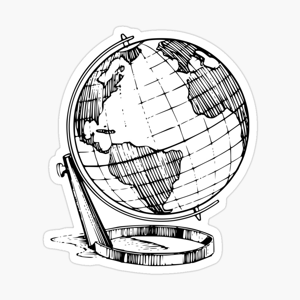 Globe Drawing Realistic