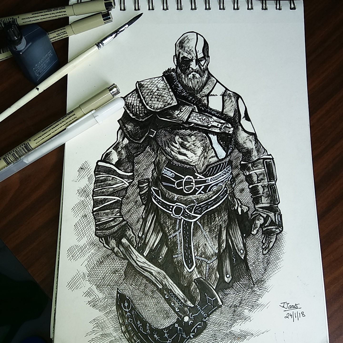 God of War Drawing Art