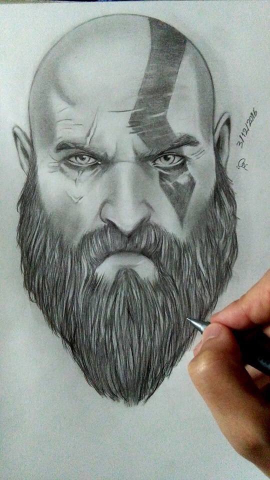 God of War Drawing Pic