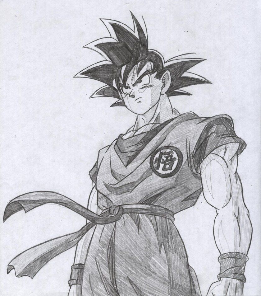 Goku pencil sketch #goku #dbz #dragonball #anime #follow #subscribe | TikTok