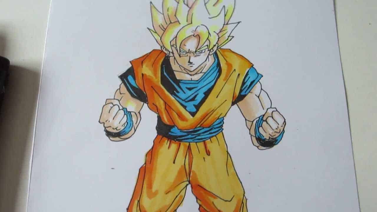 How to Draw Goku from DragonBall  Step by Step Easy Drawing Guides   Drawing Howtos