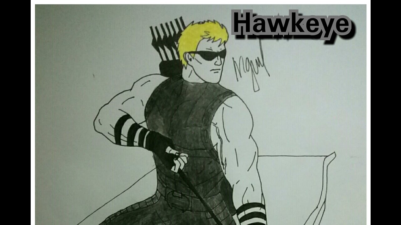 Hawkeye Drawing High-Quality