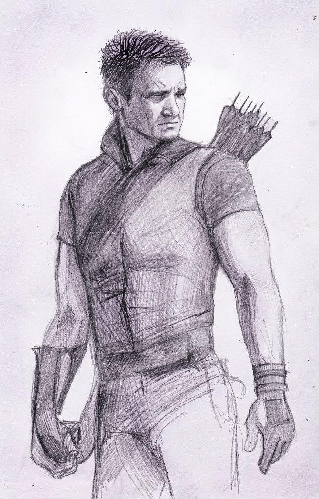 Hawkeye Drawing Sketch