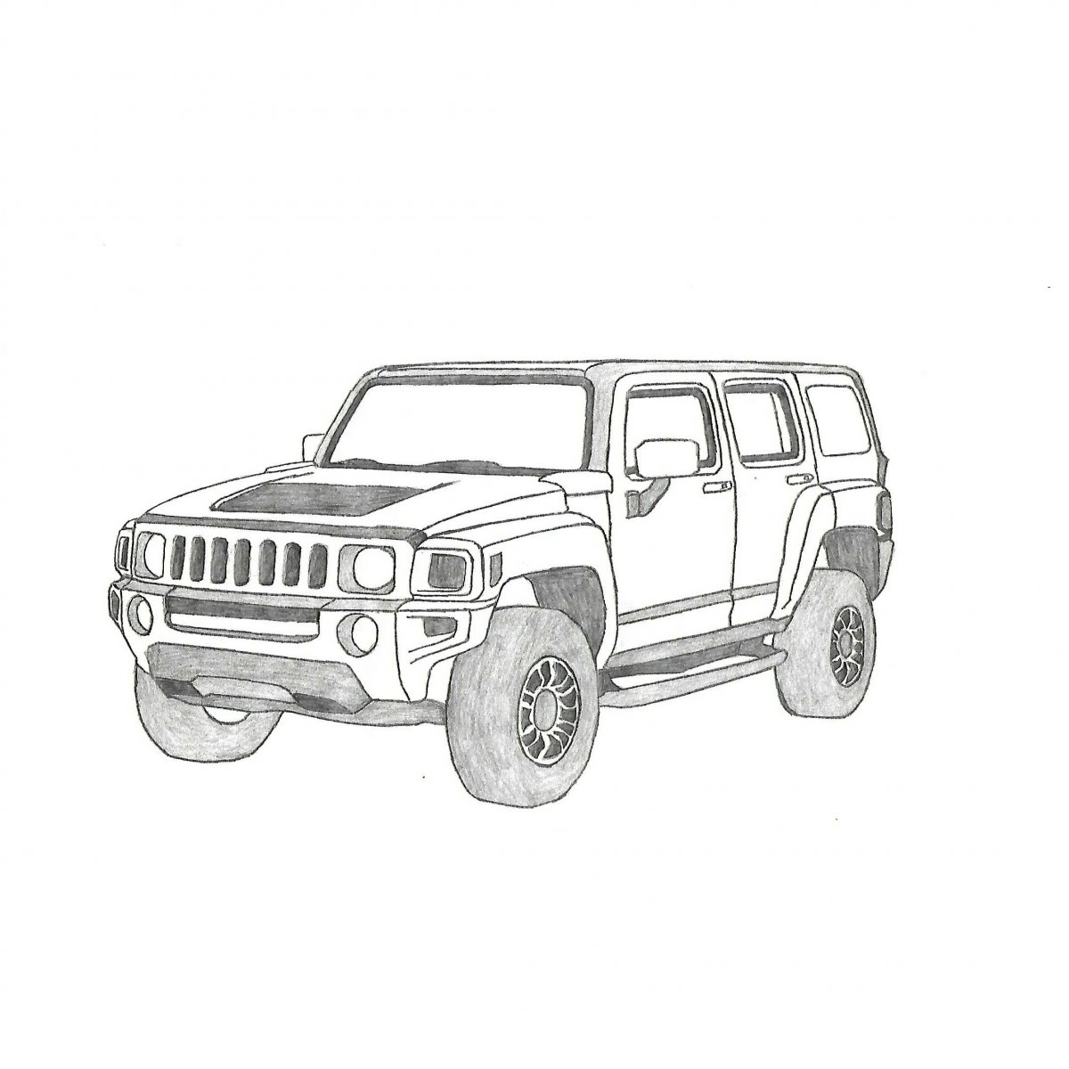Hummer Drawing Best