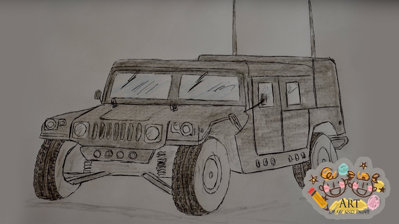 Hummer Drawing Sketch