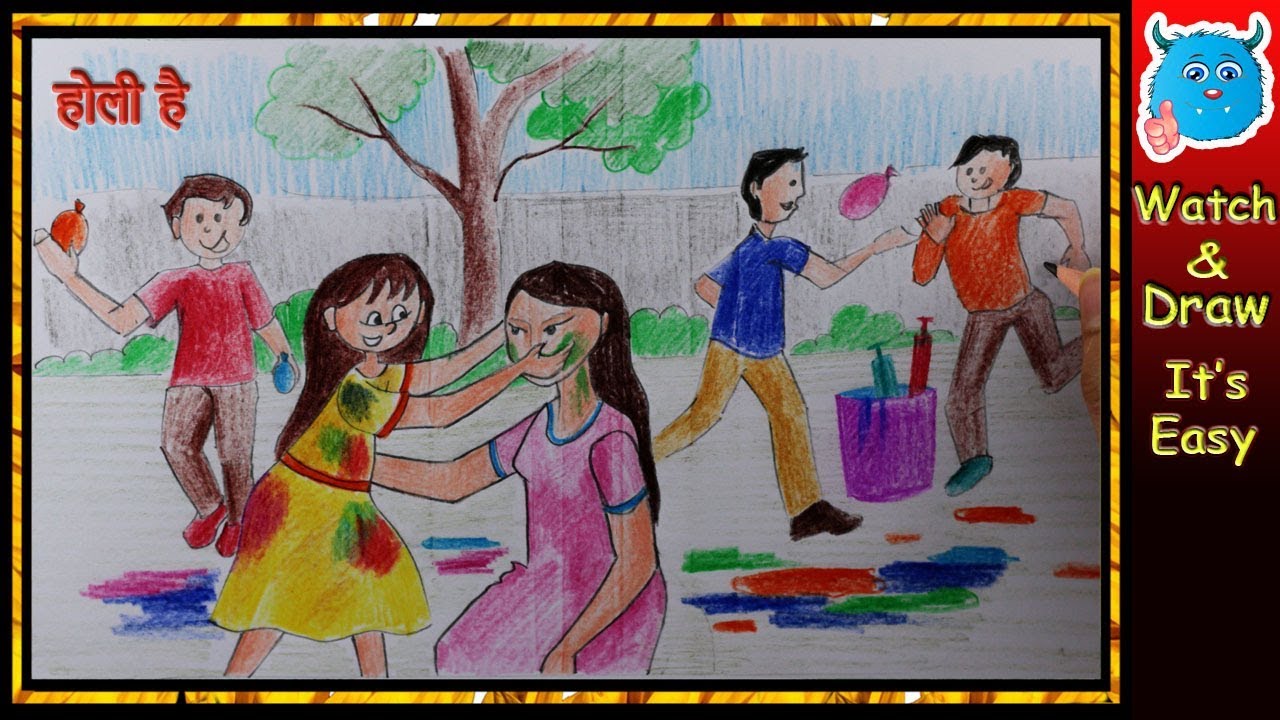 Indian Festival Drawing Beautiful Image