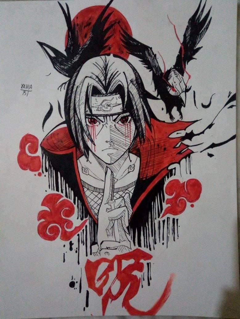 how to draw itachi uchiha shippuden